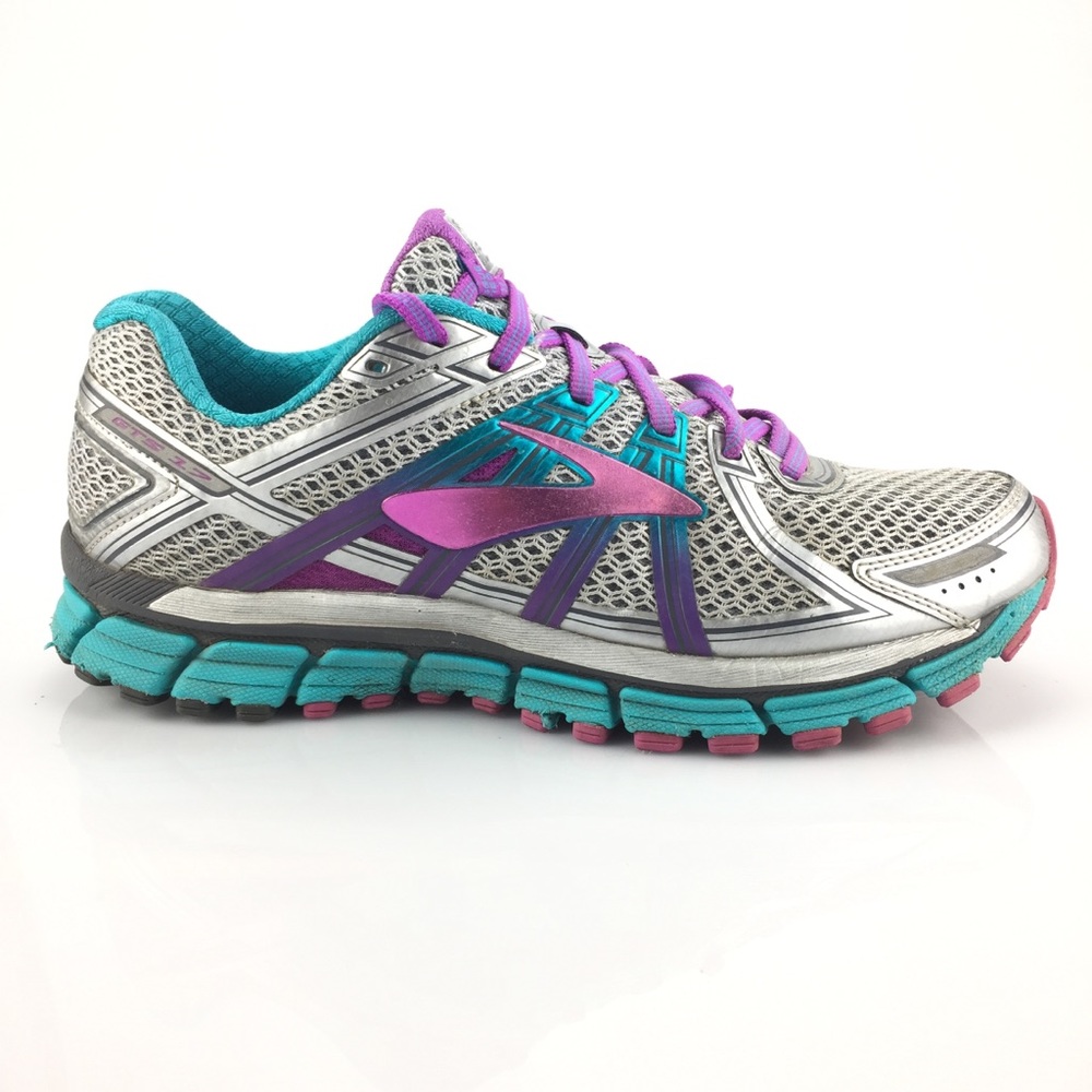 Brooks Womens GTS 17 Silver Pink Purple Size 10.5 - Picture 1 of 10